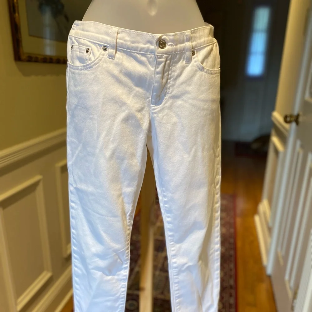 LRL Lauren Jeans - White modern cropped jeans, Size: 2